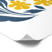 Boheemse bloemenmarkt | Moderne Abstracte bladeren Poster (Hoek)