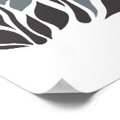 Boheemse bloemenmarkt | Moderne Abstracte bladeren Poster (Hoek)