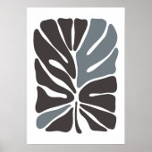 Boheemse bloemenmarkt | Moderne Abstracte bladeren Poster (Voorkant)