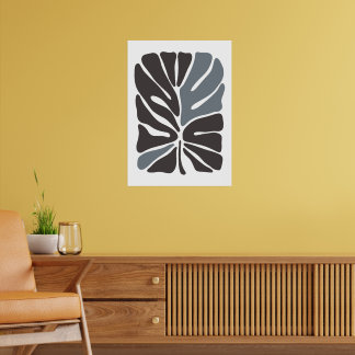 Boheemse bloemenmarkt | Moderne Abstracte bladeren Poster