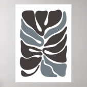 Boheemse bloemenmarkt | Moderne Abstracte bladeren Poster (Voorkant)
