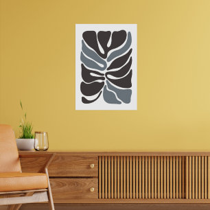 Boheemse bloemenmarkt Moderne Abstracte bladeren Poster