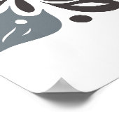 Boheemse bloemenmarkt | Moderne Abstracte bladeren Poster (Hoek)