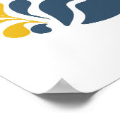 Boheemse bloemenmarkt | Moderne Abstracte bladeren Poster (Hoek)