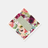 Boheemse bloemenprint papieren servetten (Hoek)