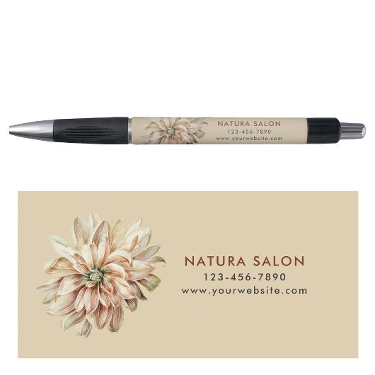 Boheemse Bloemensalon Zakelijk Promotie Beige Pen