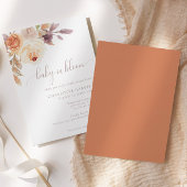 Boheemse bloementerracotta | BABY SHOWER Kaart