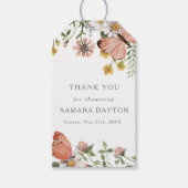 Boheemse bloemenvlinder Hartelijk dank voor uw ste Cadeaulabel (Voorkant)