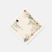 Boheemse bloemenwilde bloemen decor afstuderen servet (Hoek)