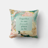 Boheemse bloemige bruiloft kussen (Voorkant)