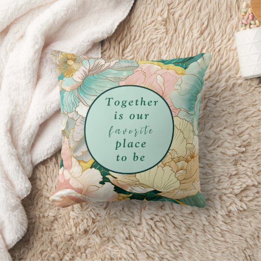 Boheemse bloemige bruiloft kussen (Deken)