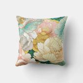 Boheemse bloemige bruiloft kussen (Achterkant)