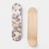 Boheemse  blush roze blauw rustieke bloemen persoonlijk skateboard (Voorkant)
