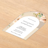 Boheemse Blush Rozen Waterverf Bloemen Huwelijk Acryl Uitnodigingen (Laagn)