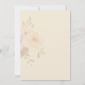 Boheemse Blush Rozen Waterverf Bloemen Huwelijk Kaart (Achterkant)