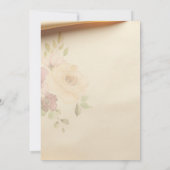 Boheemse Blush Rozen Waterverf Bloemen Huwelijk Kaart (Achterkant)
