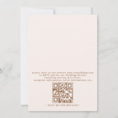 Boheemse Boeket Rustieke Elegante QR Code Bruiloft Kaart (Achterkant)