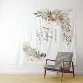 Boheemse Boho Baby Shower Decoratie Achtergrond Wandkleed (In Situ (horizontaal))