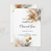 Boheemse boho beige kaart (Voorkant / Achterkant)