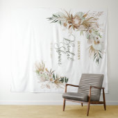 Boheemse Boho Bruids-Huwelijksdouche Decoratie Tap Wandkleed (In Situ (horizontaal))