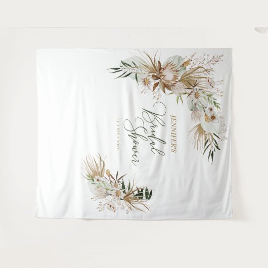 Boheemse Boho Bruids Huwelijksdouche Decoratie Tap Wandkleed (Voorkant (horizontaal))