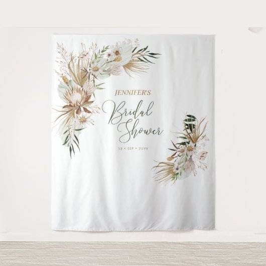 Boheemse Boho Bruids-Huwelijksdouche Decoratie Tap Wandkleed (Voorkant)