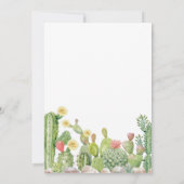 Boheemse Boho Cactus Geslacht Neutrale Baby Shower Kaart (Achterkant)