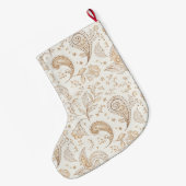 Boheemse Boho Crème Witte Kerst Grote Kerstsok (Achterkant (Hangend))