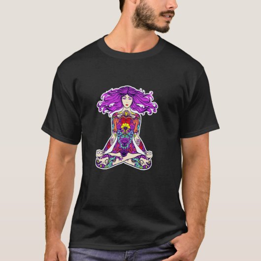 Boheemse Boho Mediterende Yoga T T-shirt (Voorkant)