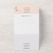 Boheemse boog pampas gras bruiloft all in one uitnodiging (Buitenkant)