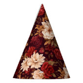 Boheemse bordeaux beige bloemen feesthoedjes (Links)