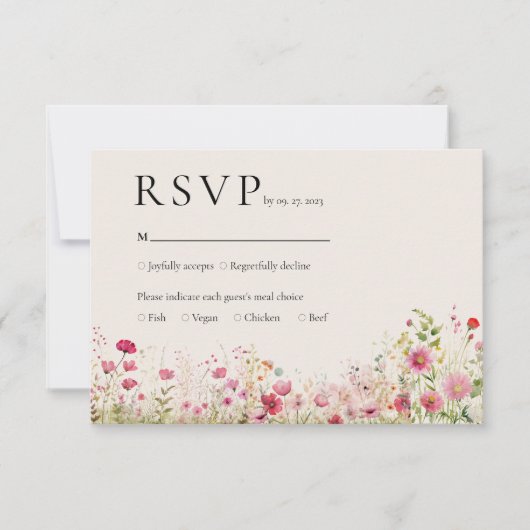 Boheemse botanische online QR-code Trouwen RSVP (Voorkant)