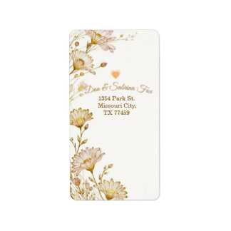 Boheemse, botanische stijl etiket