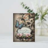 Boheemse botanische vlinder Paris vrijgezellenfees Briefkaart (Staand voorkant)