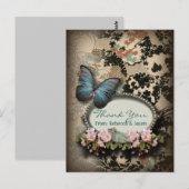 Boheemse botanische vlinder Paris vrijgezellenfees Briefkaart (Voorkant / Achterkant)