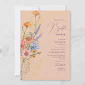 Boheemse bruiloft thema romantische wilde bloemen  kaart (Voorkant)