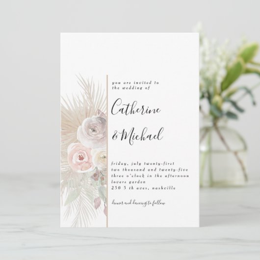 BOHEEMSE BRUILOFT UITNODIGING COLLECTIE (Staand voorkant)