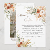 Boheemse bruiloft uitnodiging Kaart Sjabloon (Voorkant / Achterkant)