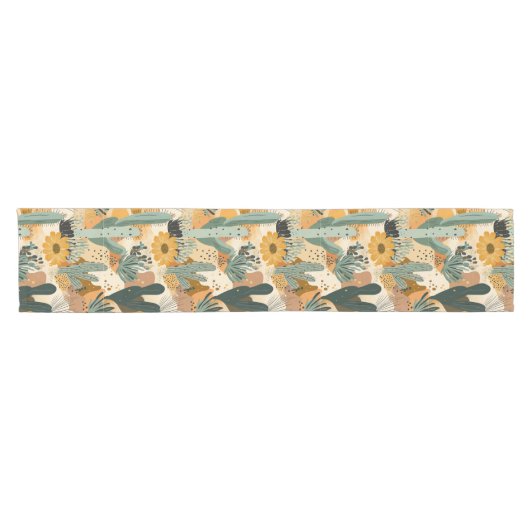 Boheemse Cactus en Bloemen Print Tafelloper (Horizontaal)