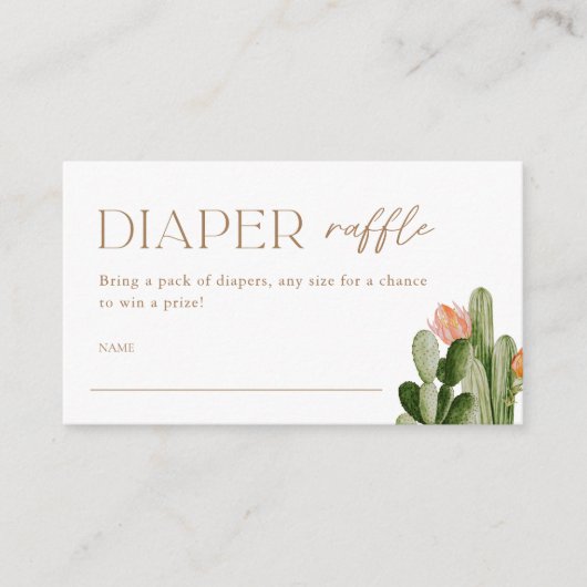 Boheemse Cactus Luierspel Lotekaartjes Inzet Informatiekaartje (Voorkant)