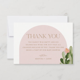 Boheemse Cactus Woestijn Baby Shower Bedankkaart