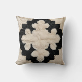 Boheemse charme: zwarte en witte Kilim-Kussens Kussen