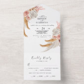 Boheemse Chic All In One Wedding Nodig Leverancier Uitnodiging (Binnen)