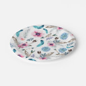 Boheemse Chic Bloem Boho Meisje Papieren Bordje (Gekanteld)