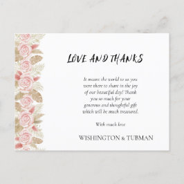 Boheemse Chic Bloemen bruiloft Dank u kaart