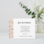 Boheemse Chic Bloemen bruiloft Dank u kaart (Staand voorkant)