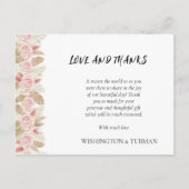 Boheemse Chic Bloemen bruiloft Dank u kaart (Voorkant)