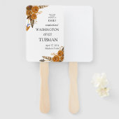 Boheemse Chic Bloemen Huwelijk Hand Fan Handwaaier (Voorkant en achterkant)