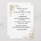 Boheemse Chic Bloemen Huwelijksuitnodiging Kaart (Voorkant / Achterkant)