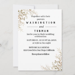 Boheemse Chic Bloemen Huwelijksuitnodiging Kaart